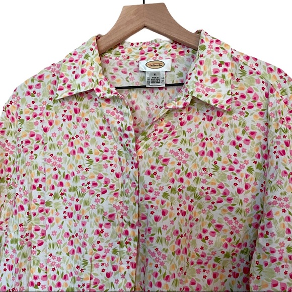Talbots Floral Button Down Shirt - Picture 2 of 9